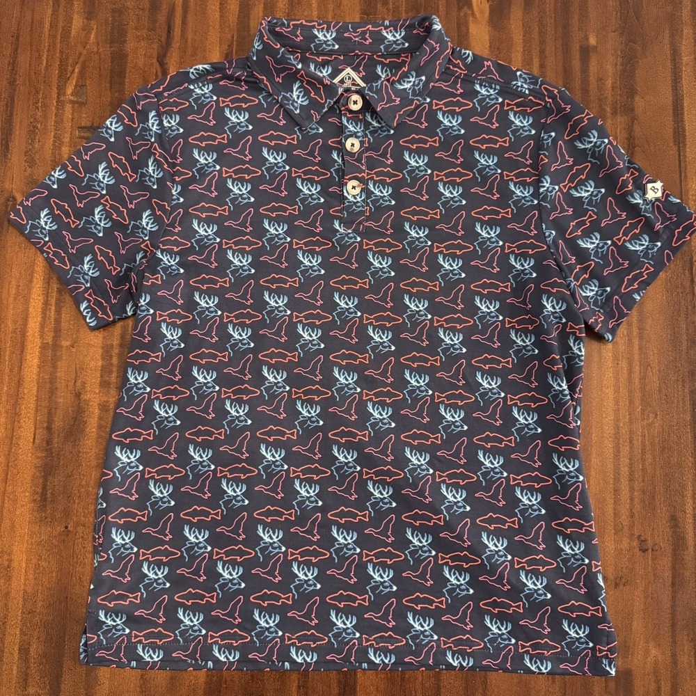 Burlebo Boys Performance Short Sleeve Polo Shirt Size Large